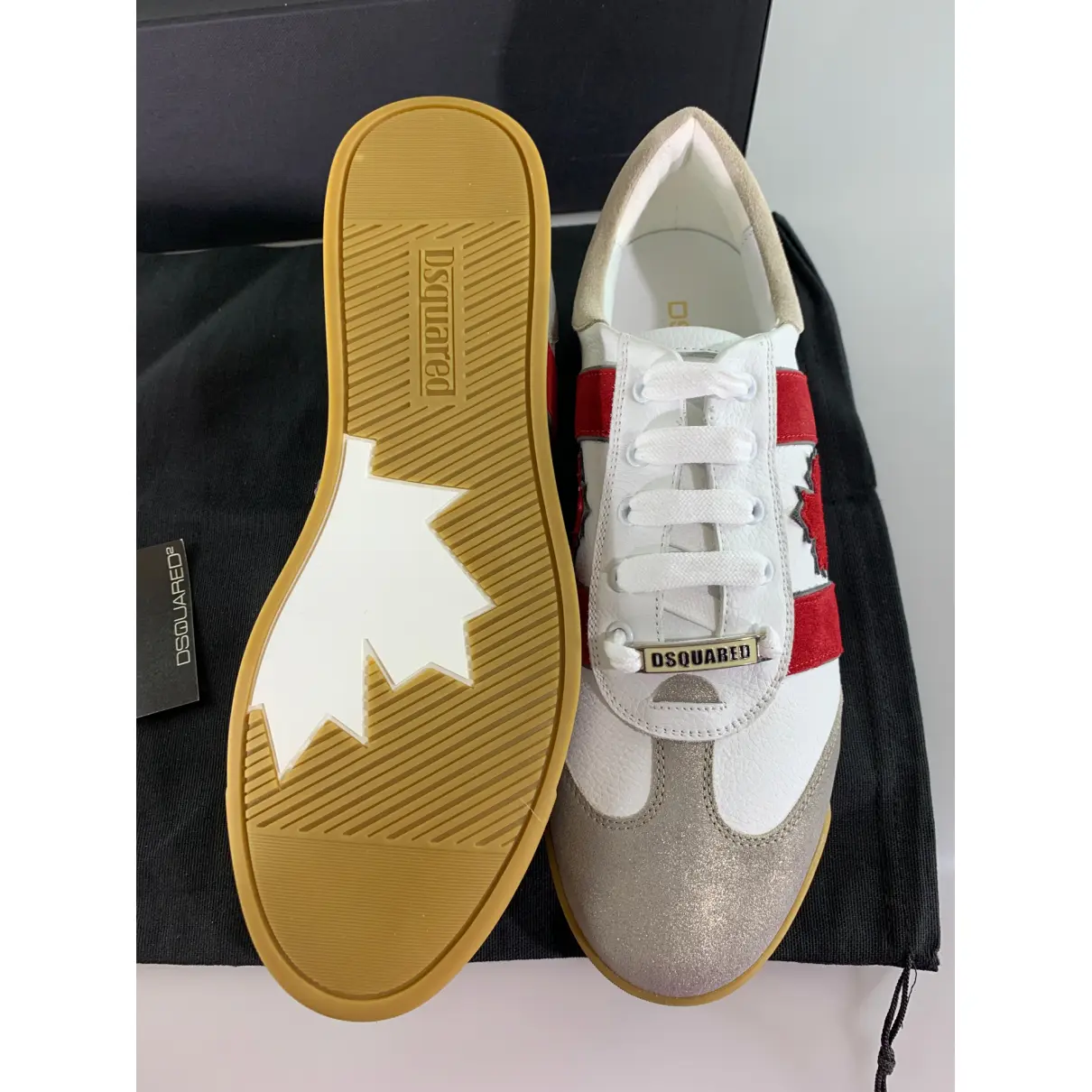 Buy Dsquared2 New Runner leather low trainers online