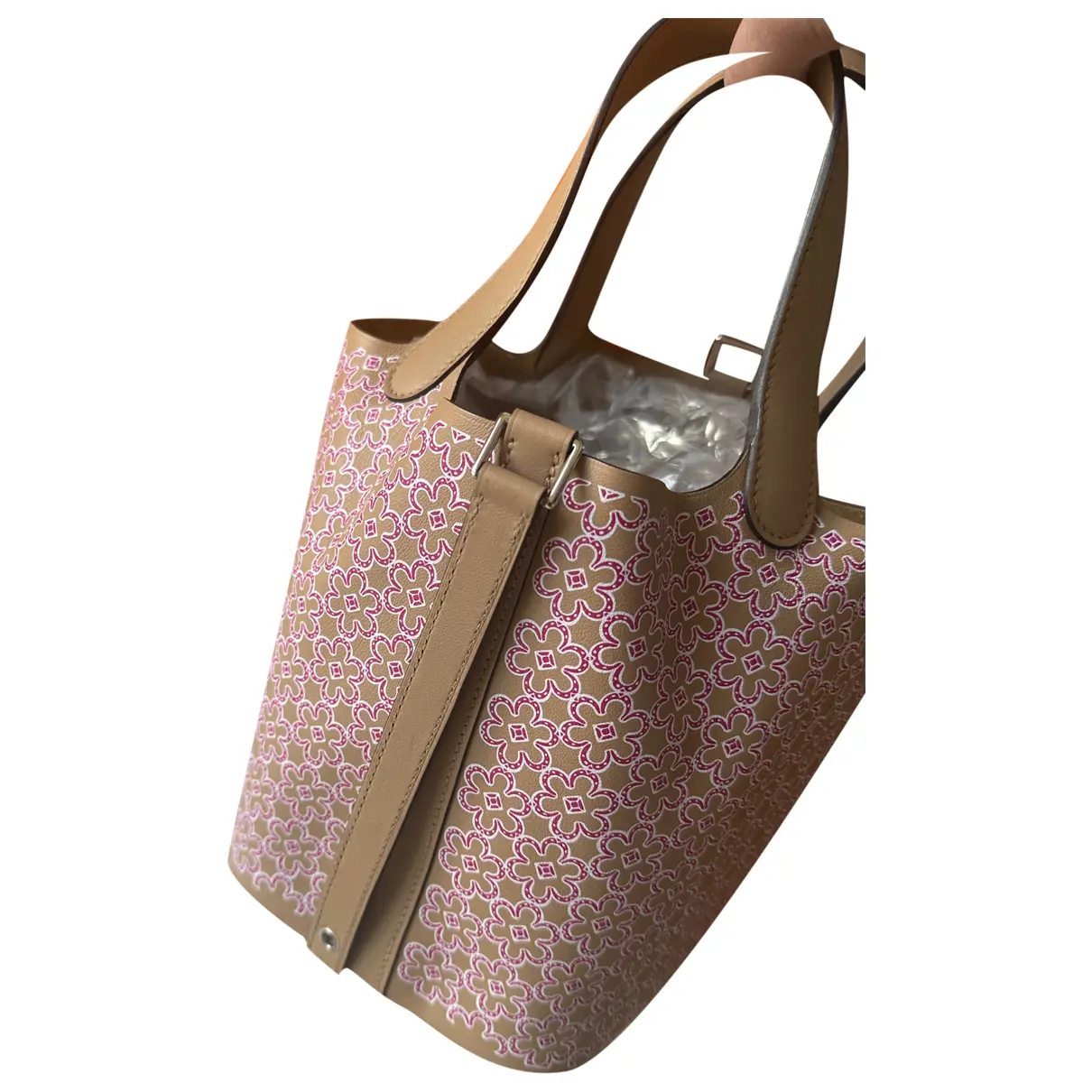 Picotin leather tote