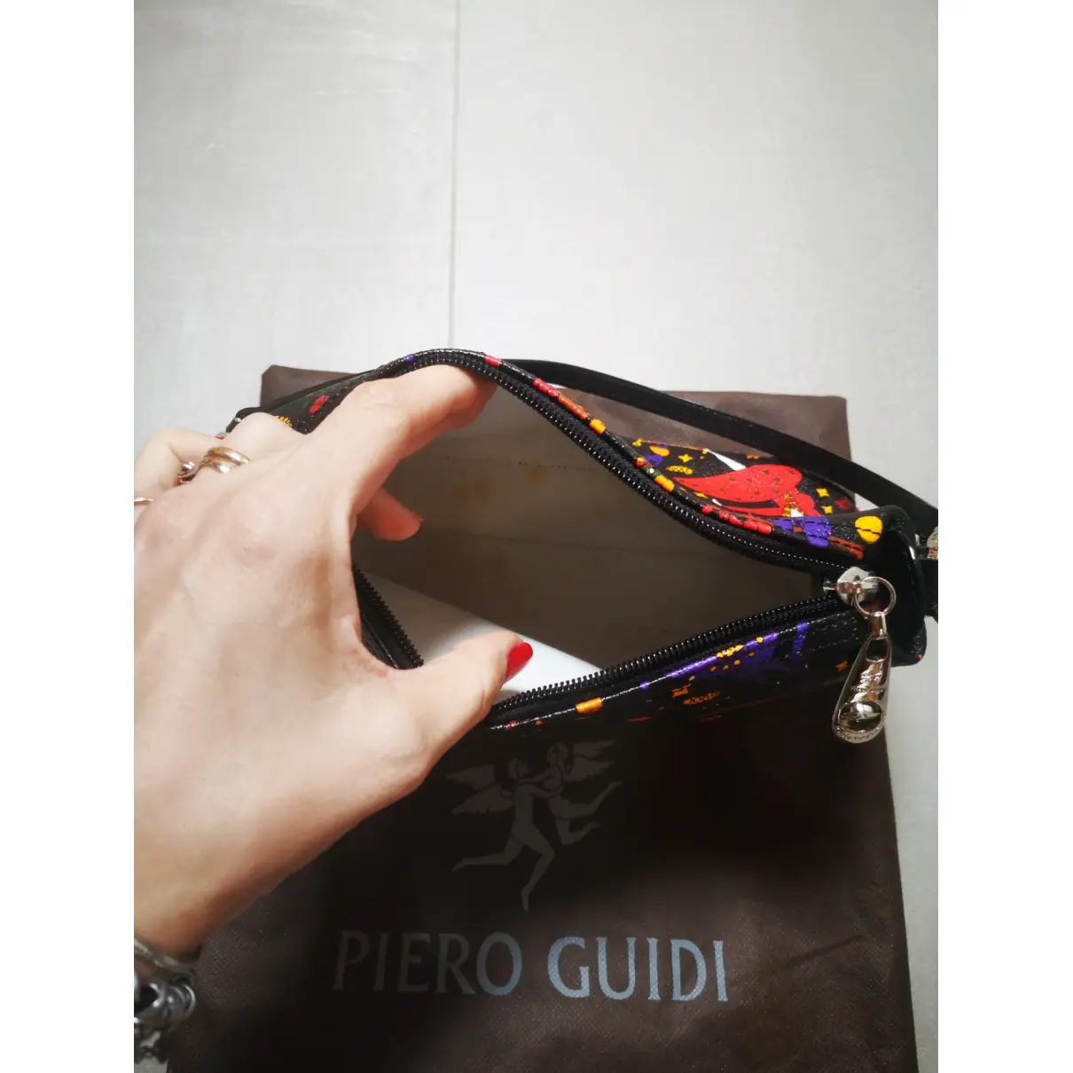 Leather handbag PIERO GUIDI