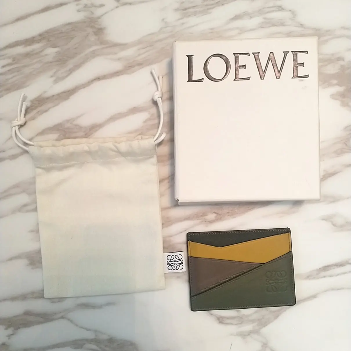 Puzzle leather card wallet Loewe