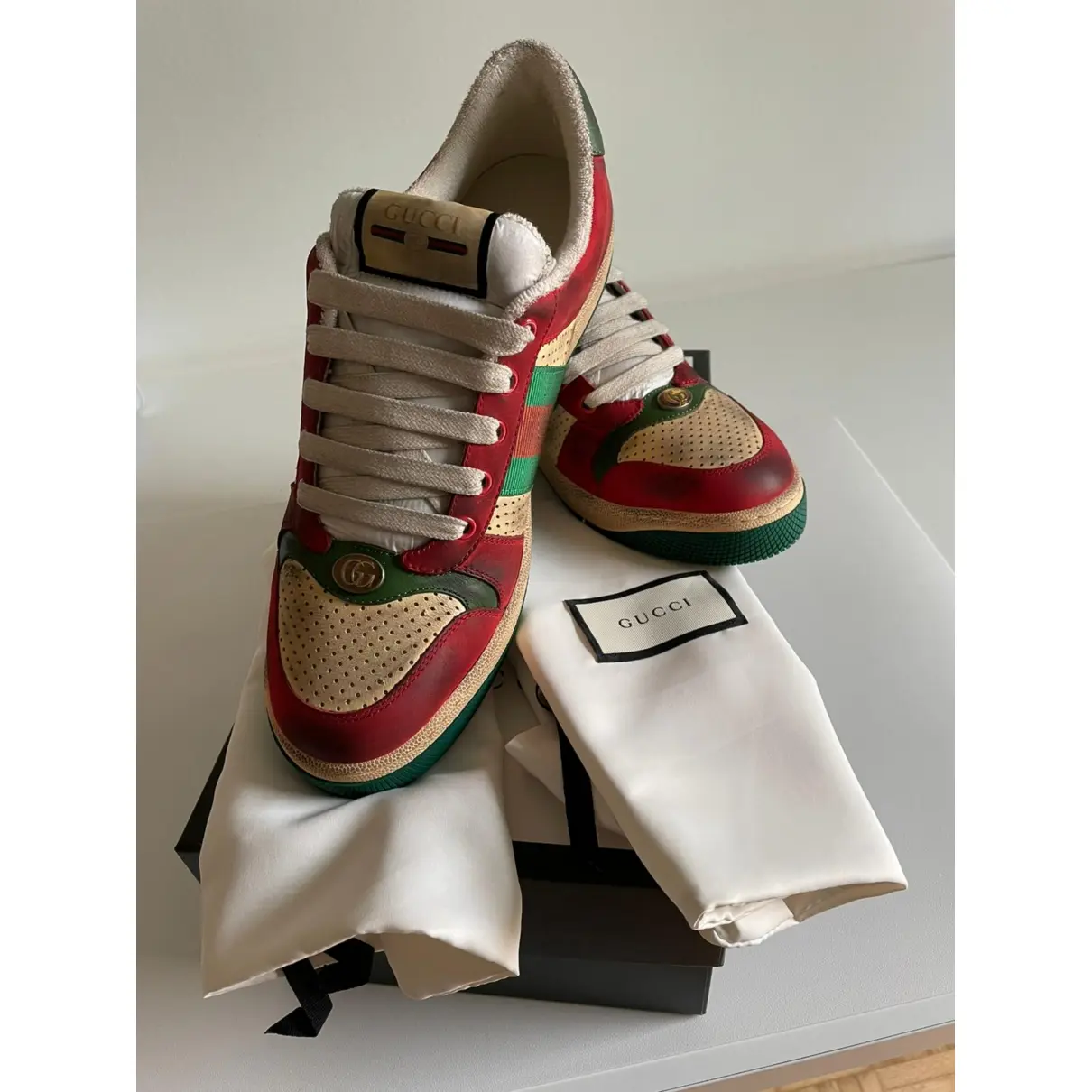 Buy Gucci Screener leather low trainers online