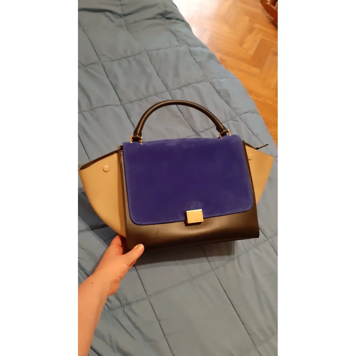 Trapèze leather handbag Celine