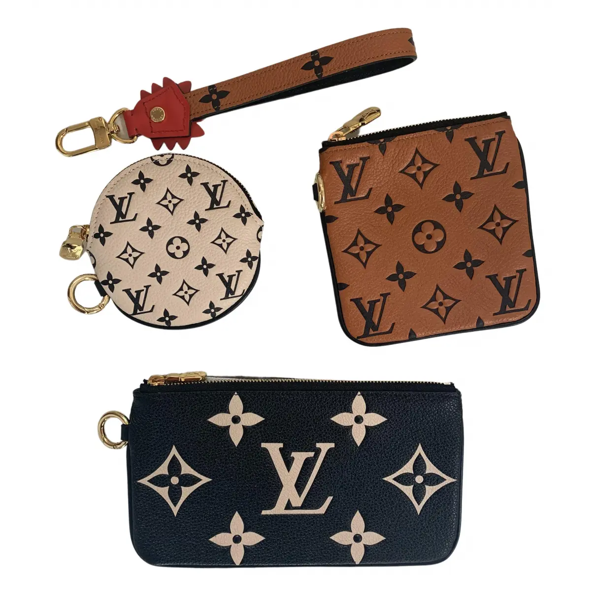 Trio pouch leather clutch bag Louis Vuitton