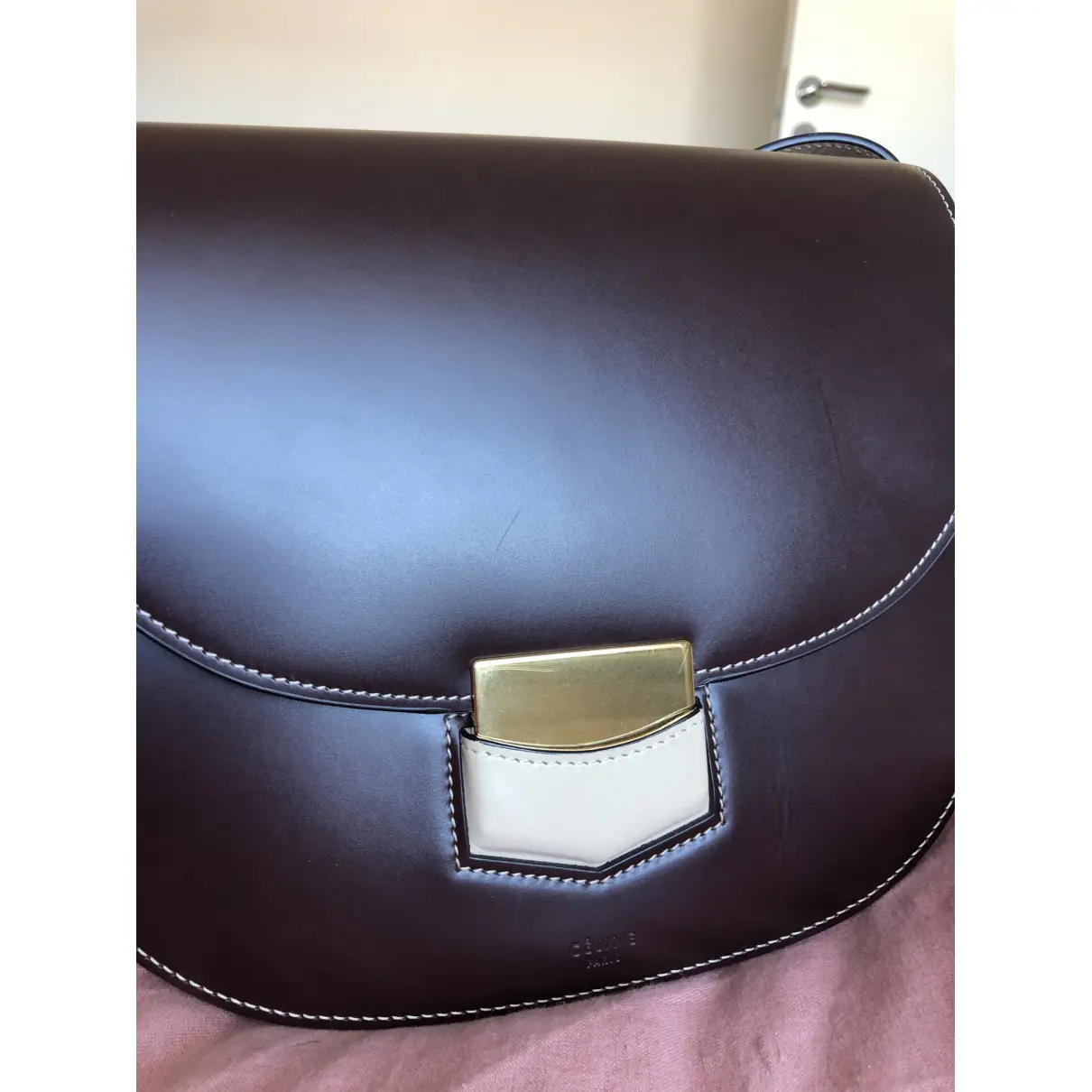 Trotteur leather crossbody bag Celine