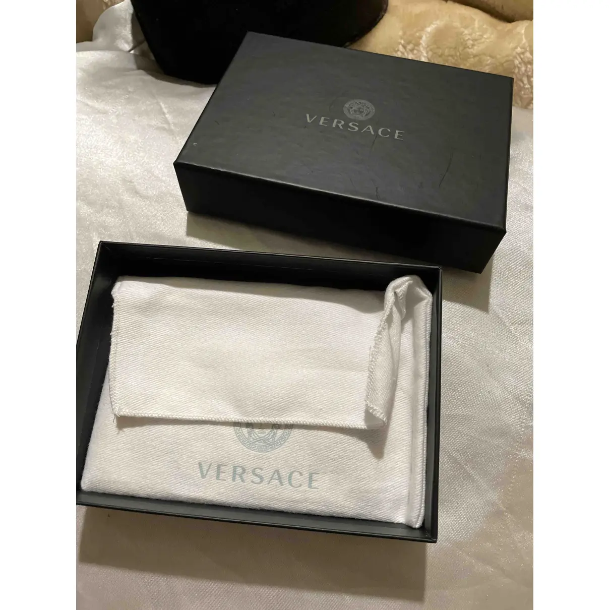 Leather card wallet Versace