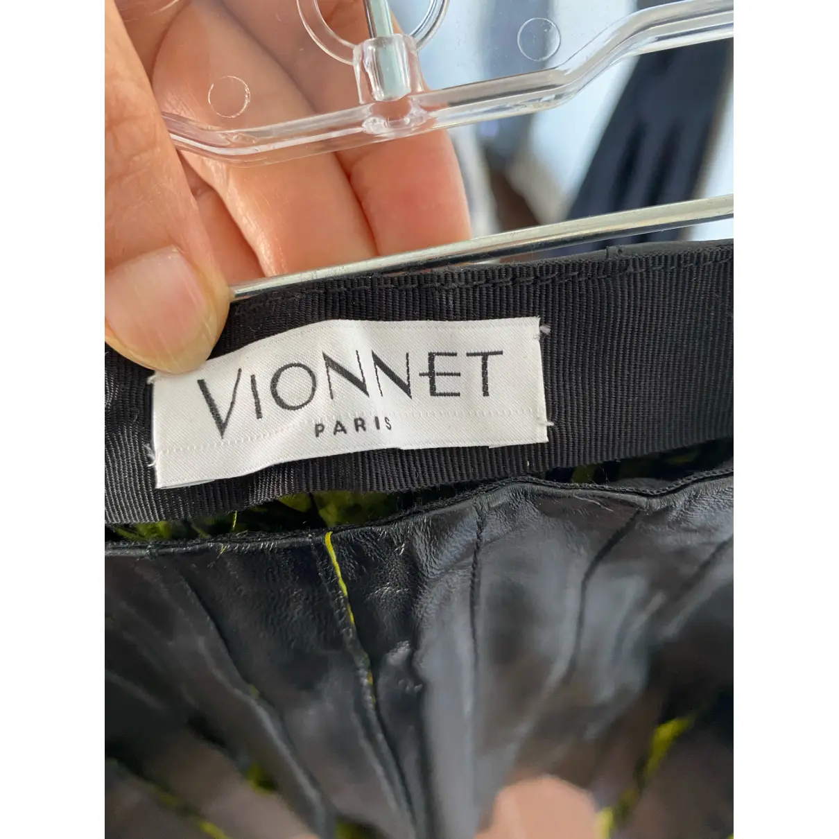 Leather mini skirt Vionnet