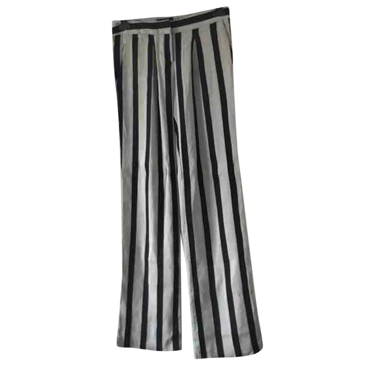 Linen straight pants Emporio Armani