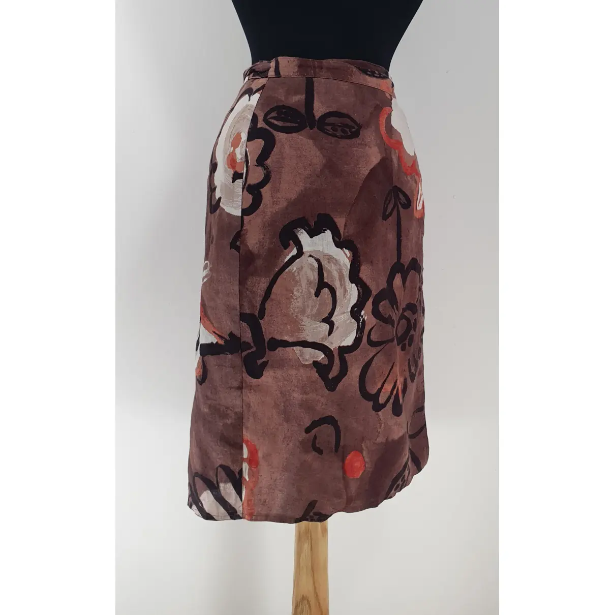 Buy Max Mara Linen mid-length skirt online