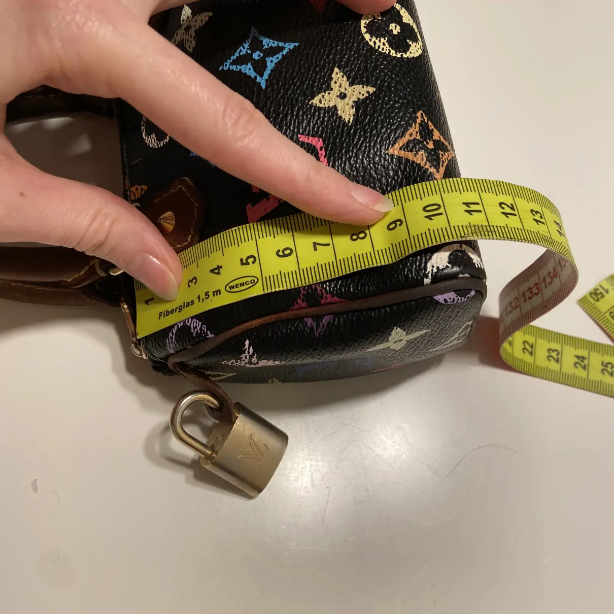 Nano Speedy / Mini HL linen handbag Louis Vuitton - Vintage