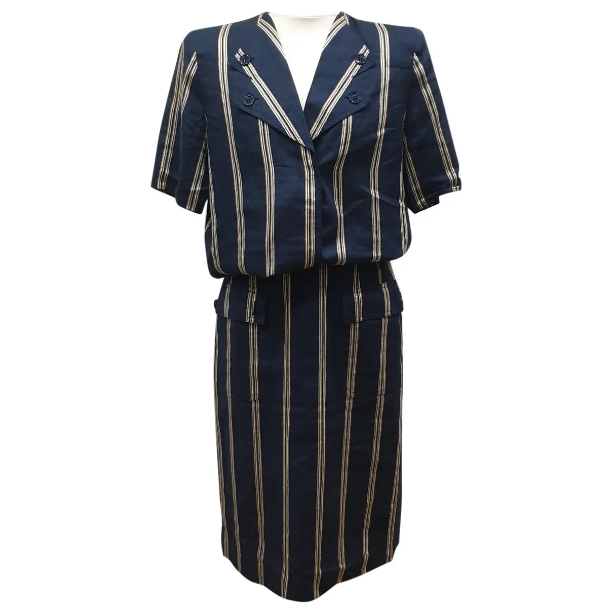 Linen mid-length dress Valentino Garavani - Vintage