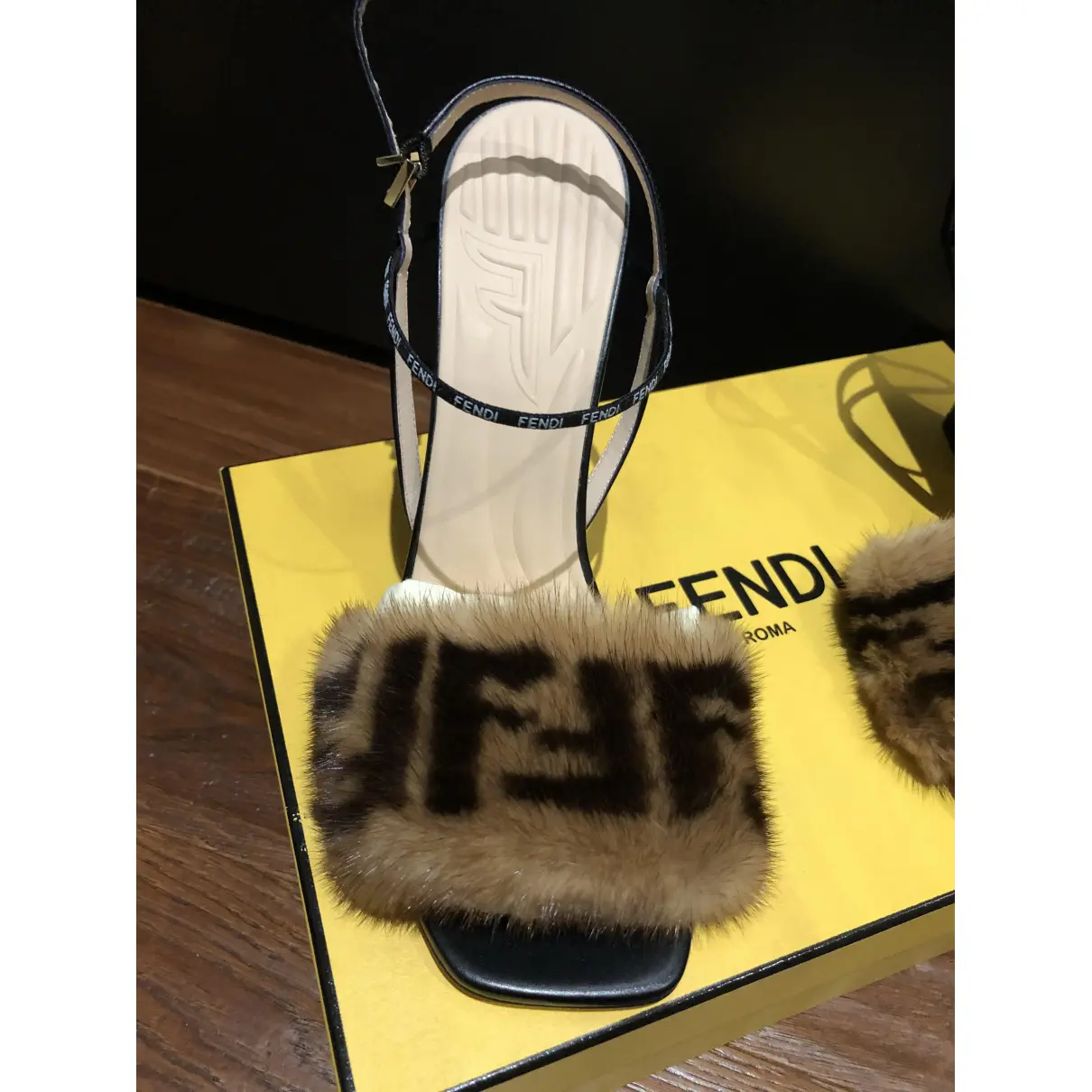 Mink sandals Fendi