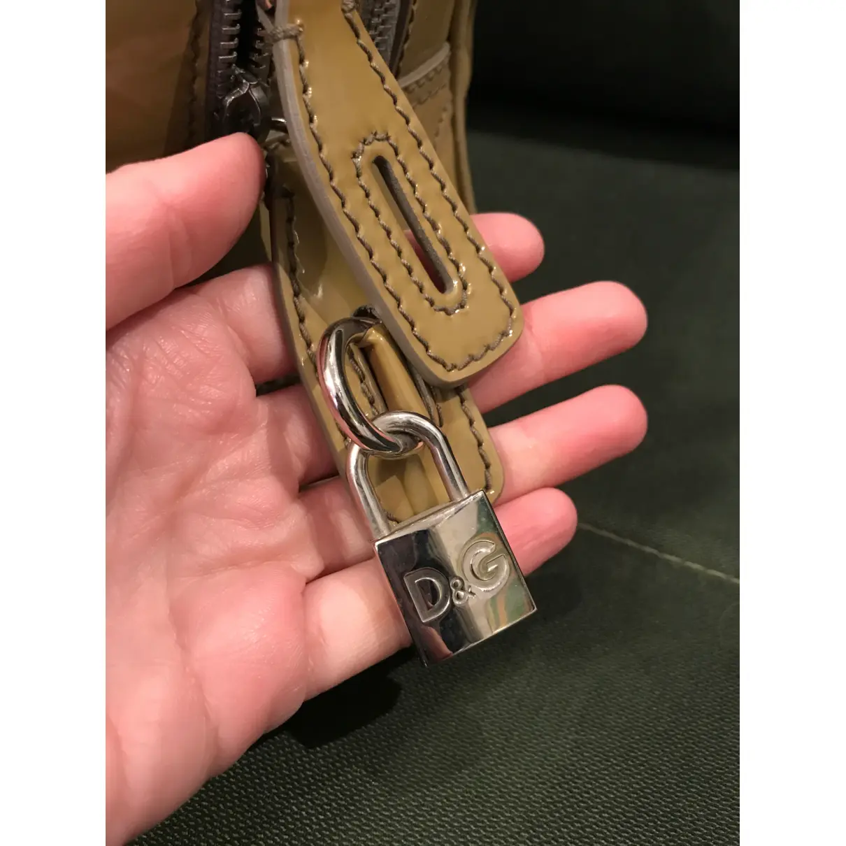 Patent leather handbag D&G