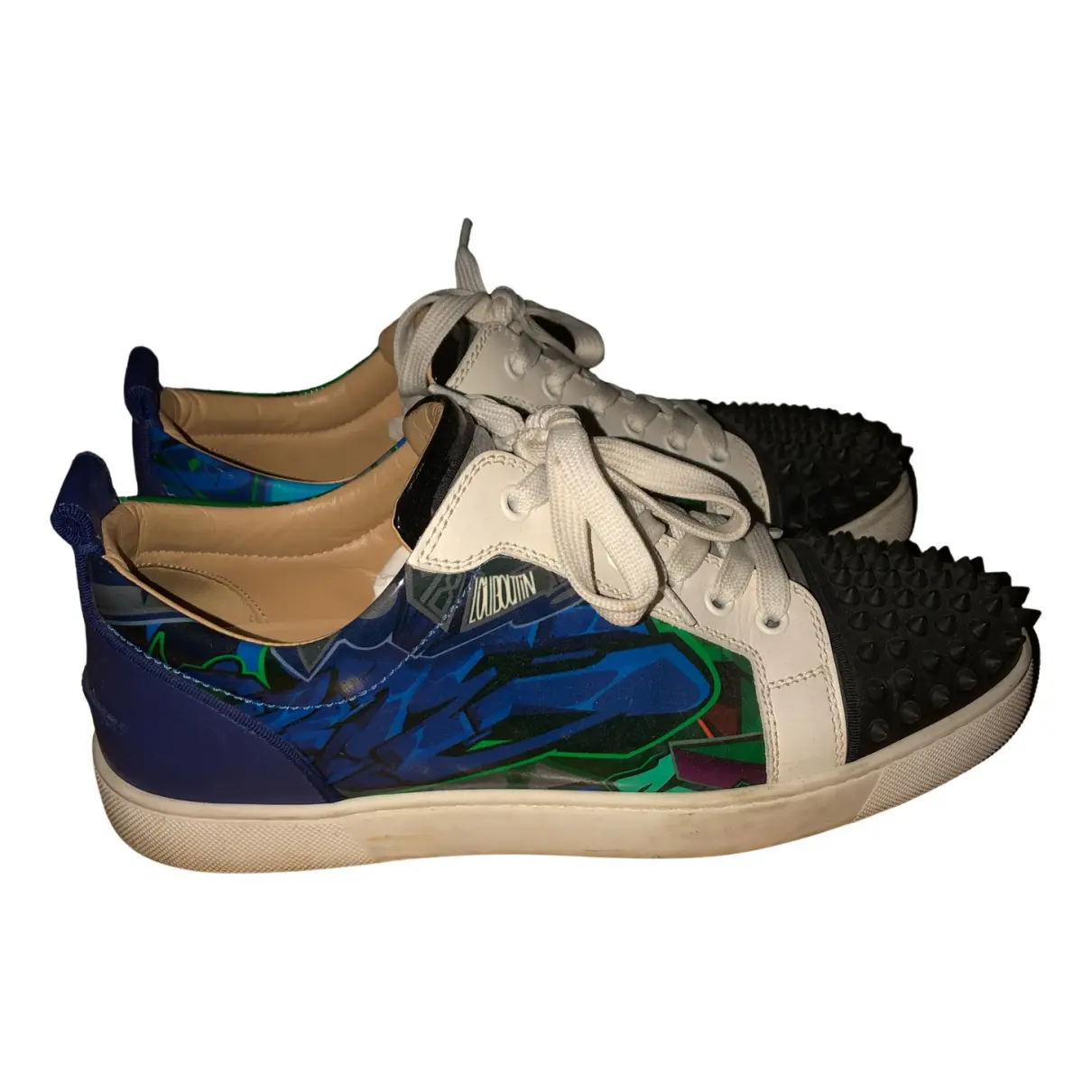 Louis junior spike patent leather low trainers Christian Louboutin
