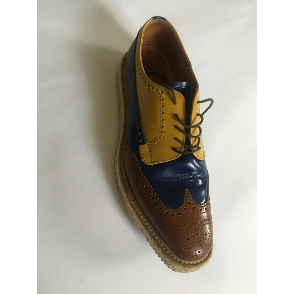 Prada Patent leather lace ups for sale