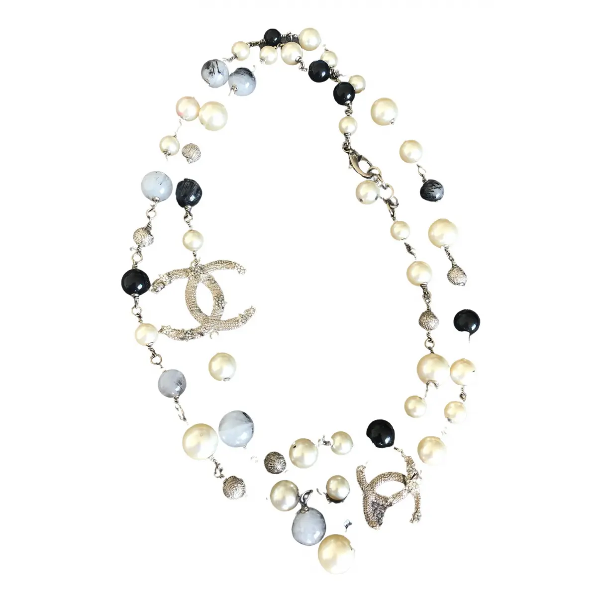CC pearls long necklace Chanel