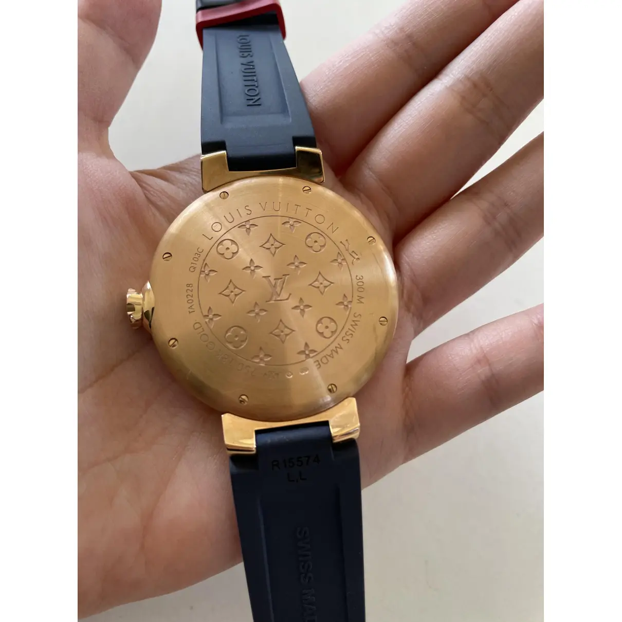 Buy Louis Vuitton Tambour pink gold watch online