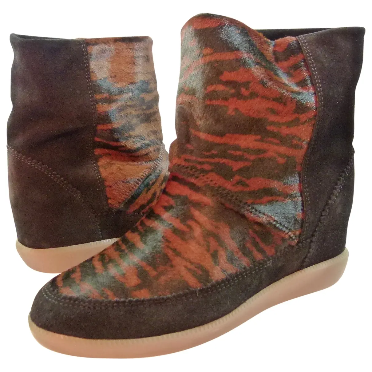 Multicolour Pony-style calfskin Boots Isabel Marant