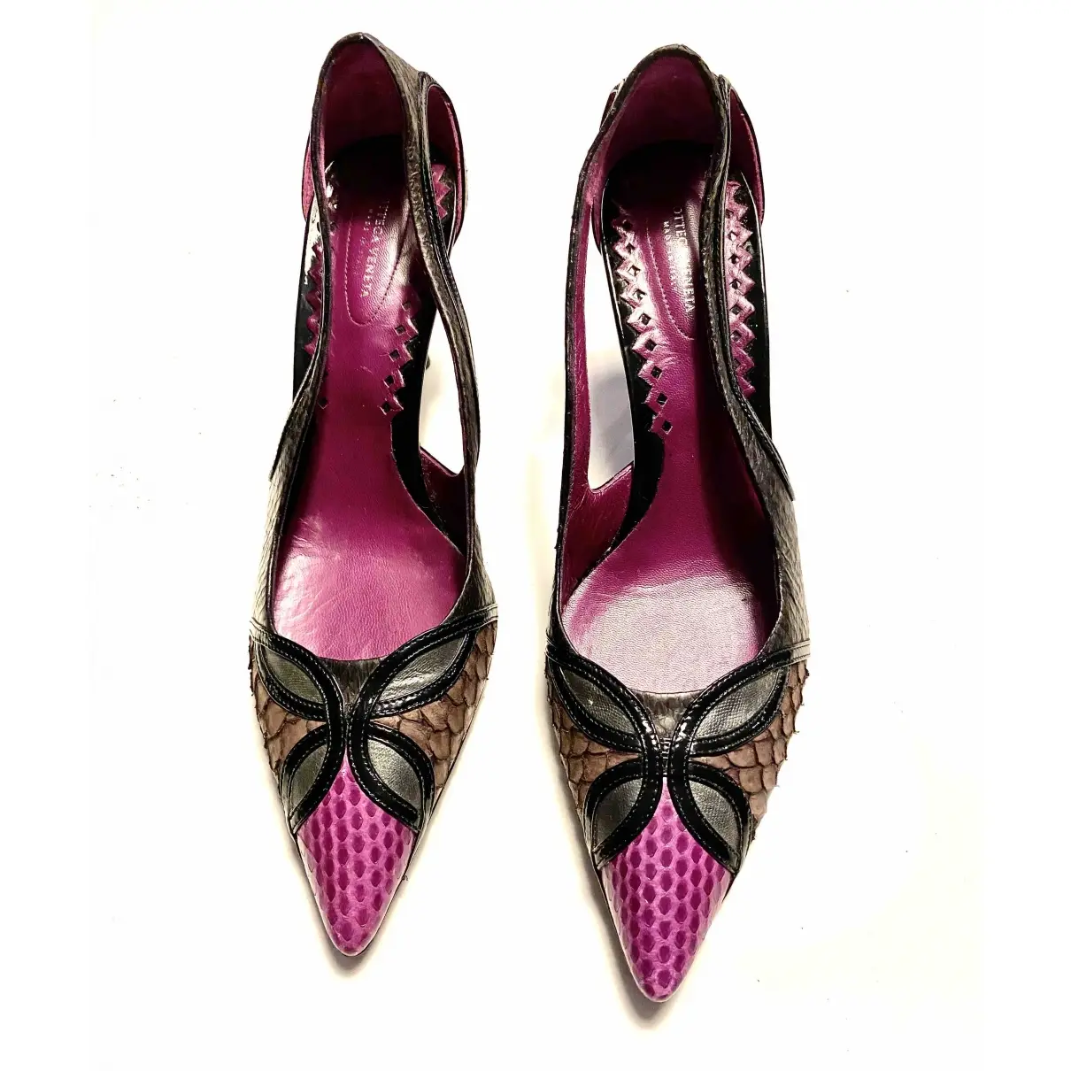 Bottega Veneta Python heels for sale