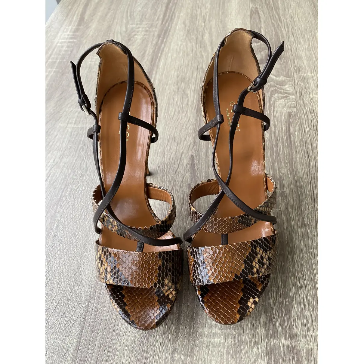 Buy Gucci Python heels online