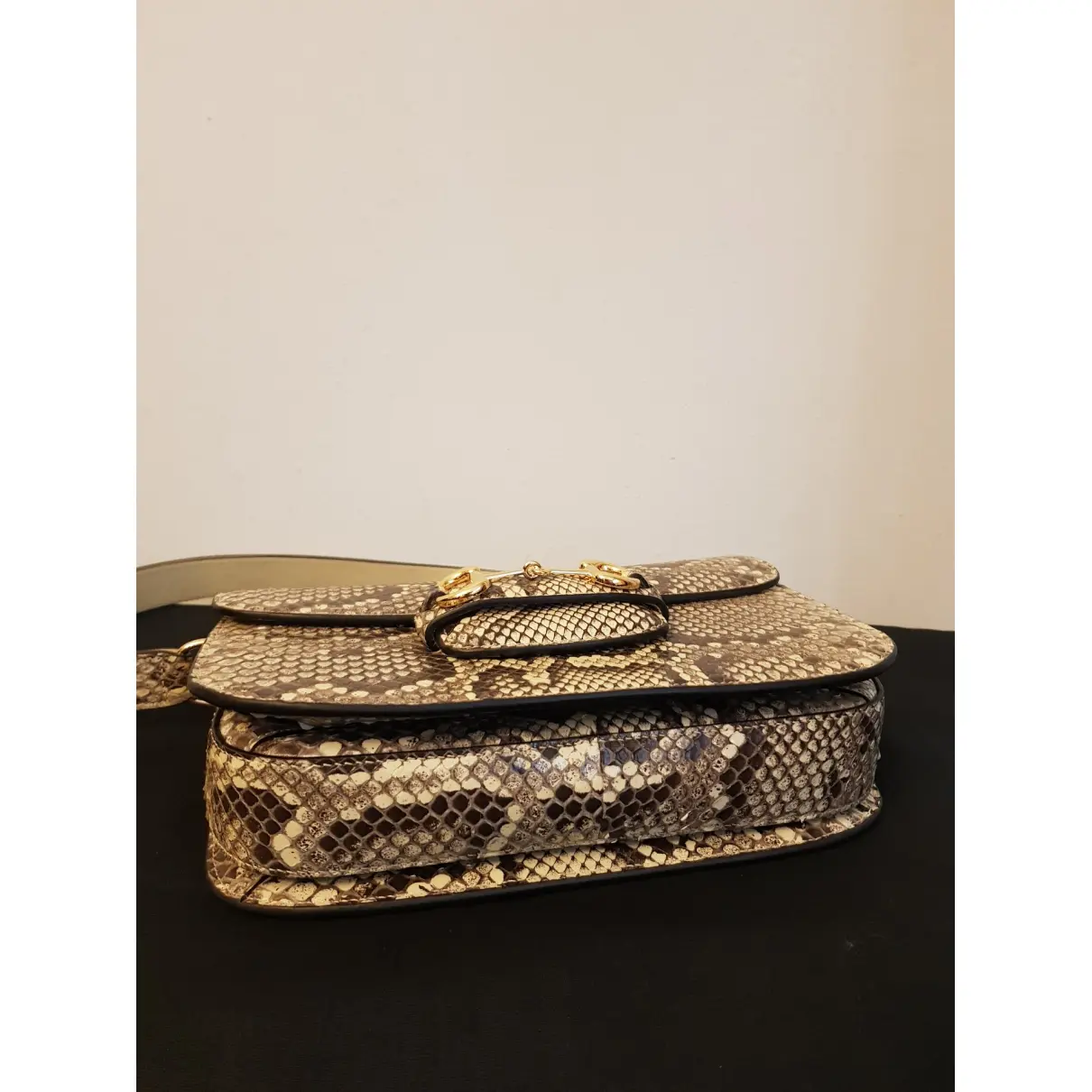 Horsebit 1955 python handbag Gucci