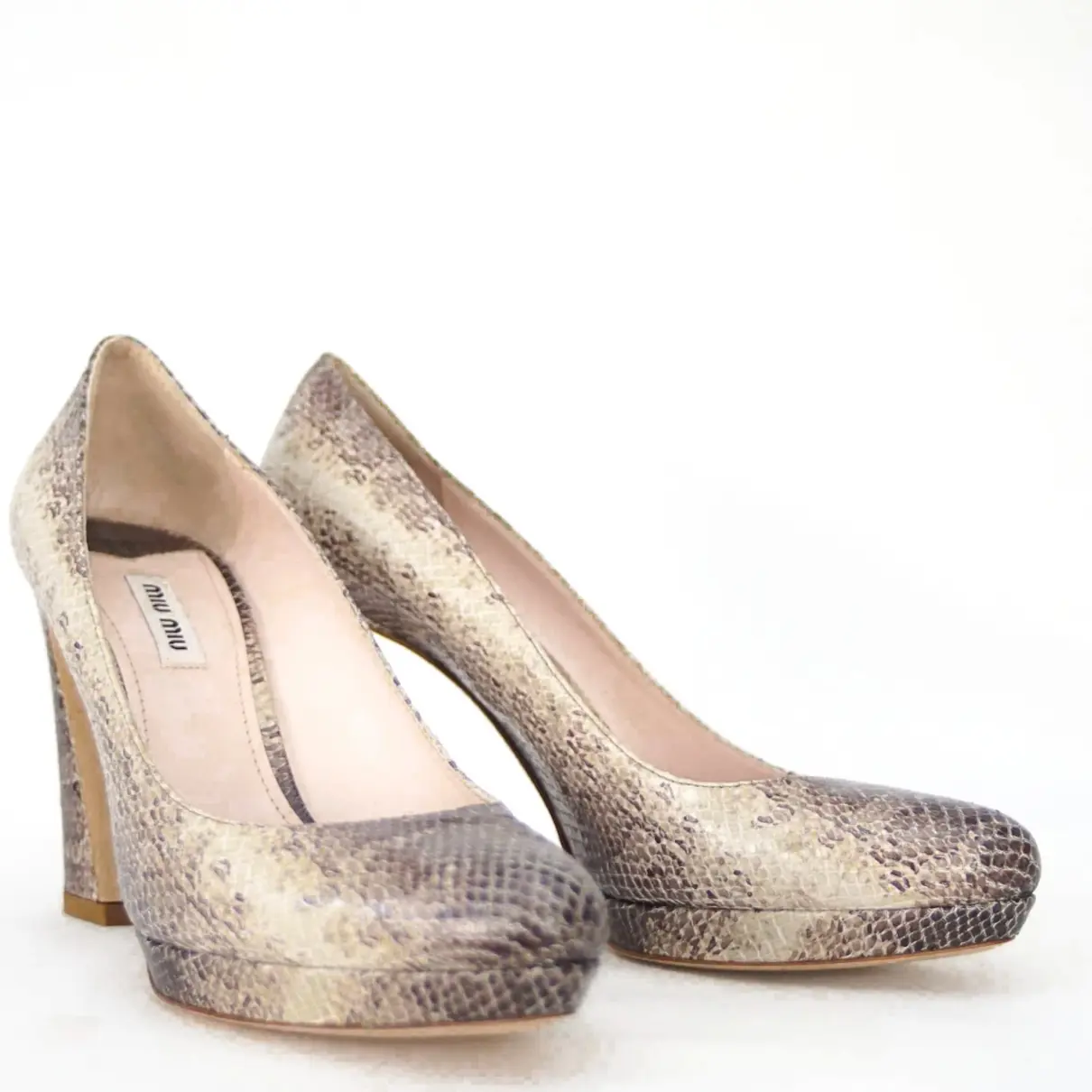 Buy Miu Miu Python heels online