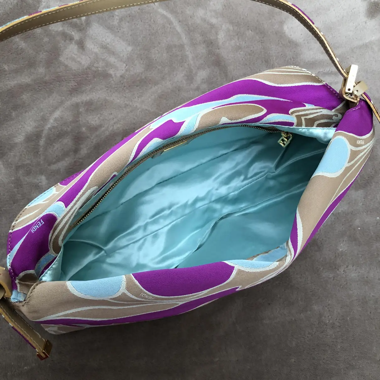 Baguette silk handbag Fendi - Vintage