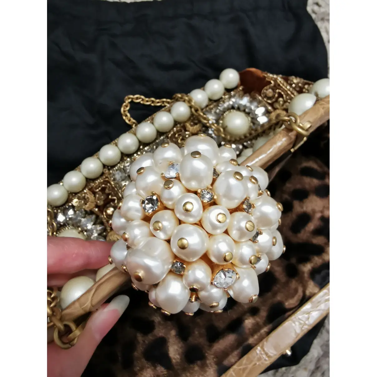 Silk clutch bag Dolce & Gabbana - Vintage
