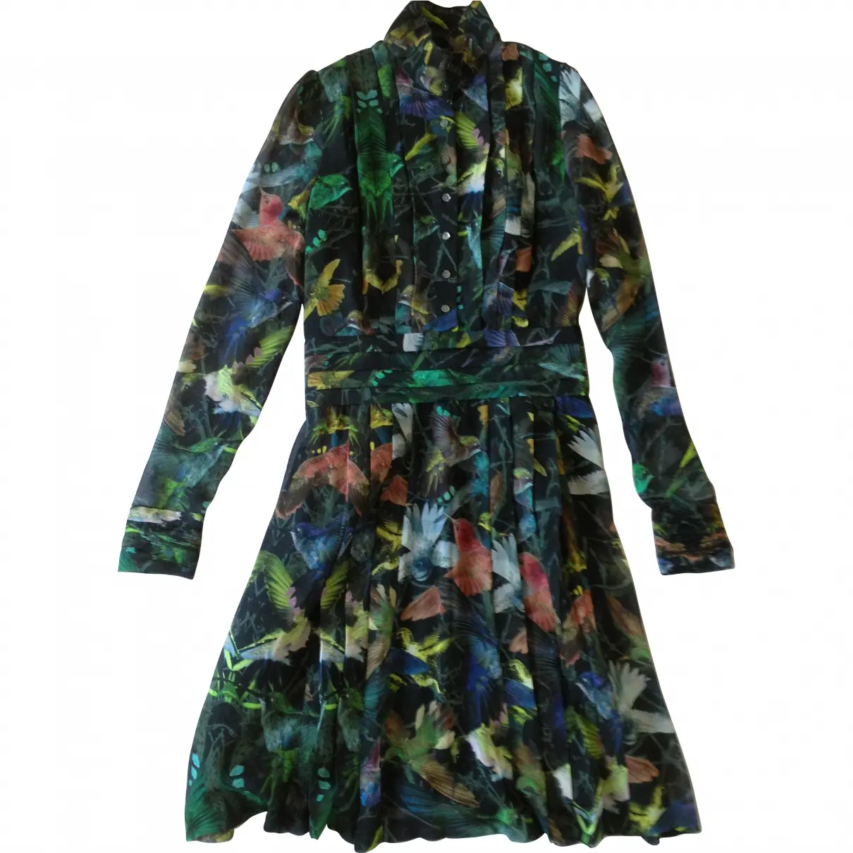 Multicolour Silk Dress Mcq