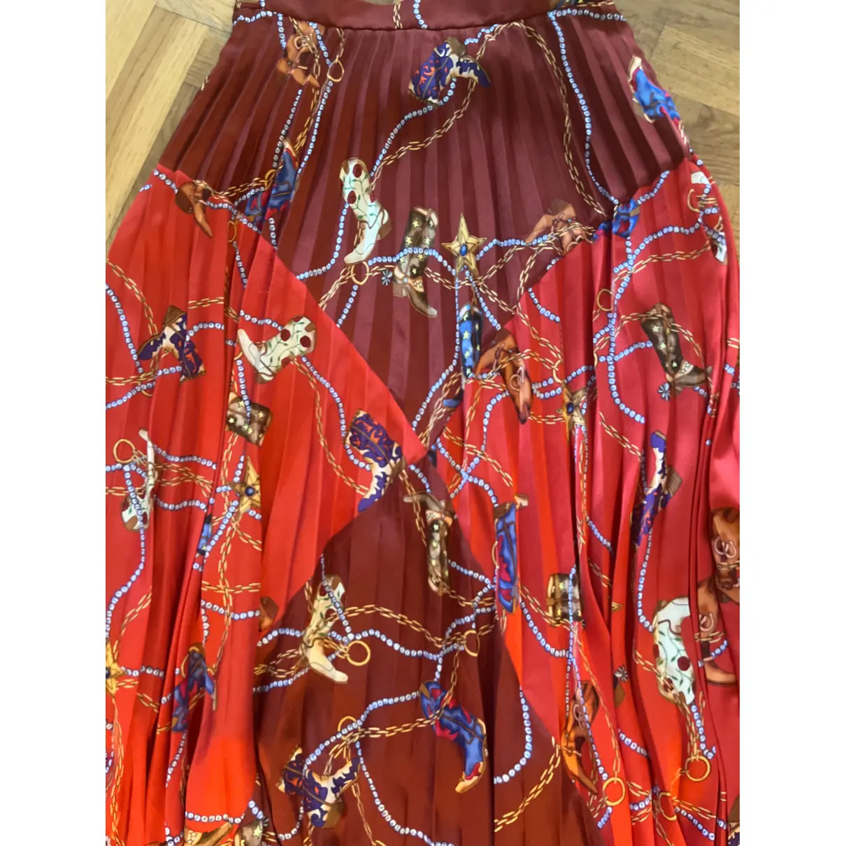 Buy Sandro Fall Winter 2020 silk mid-length skirt online
