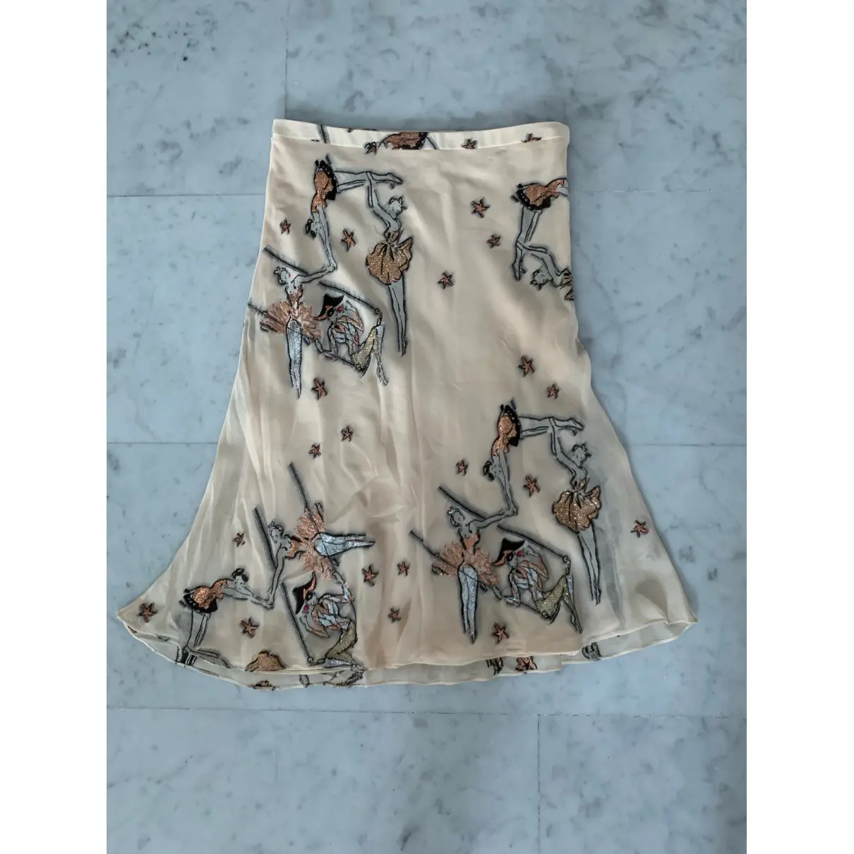 Buy Hermès Silk mid-length skirt online - Vintage