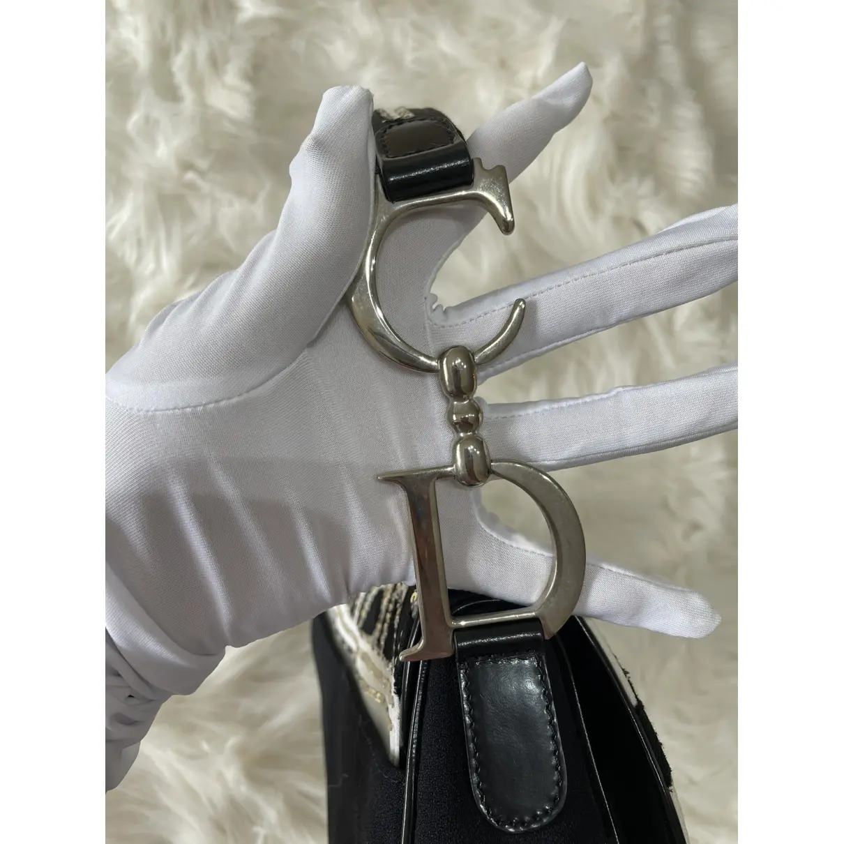 Saddle silk handbag Dior