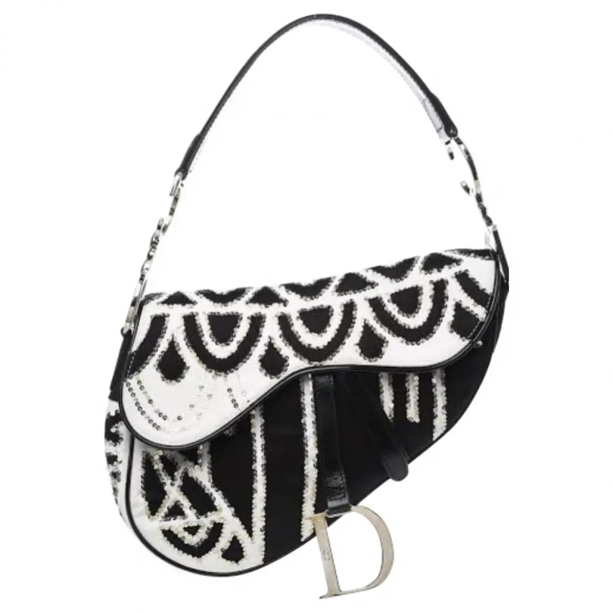 Saddle Vintage silk handbag Dior - Vintage