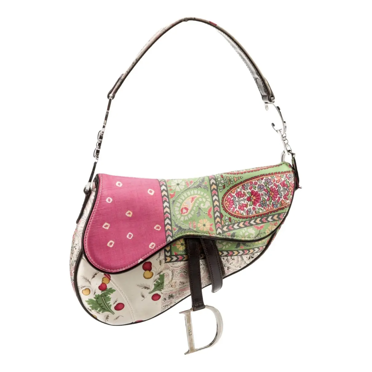 Saddle Vintage silk handbag