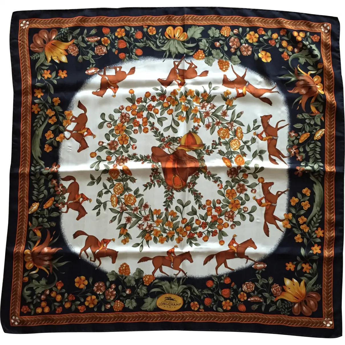 Multicolour Silk Silk handkerchief Longchamp - Vintage
