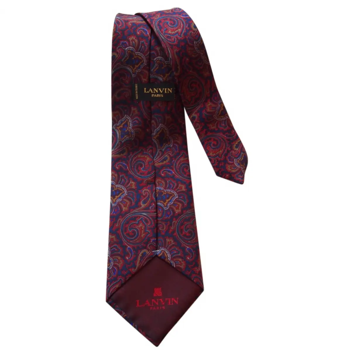 Silk tie Lanvin - Vintage