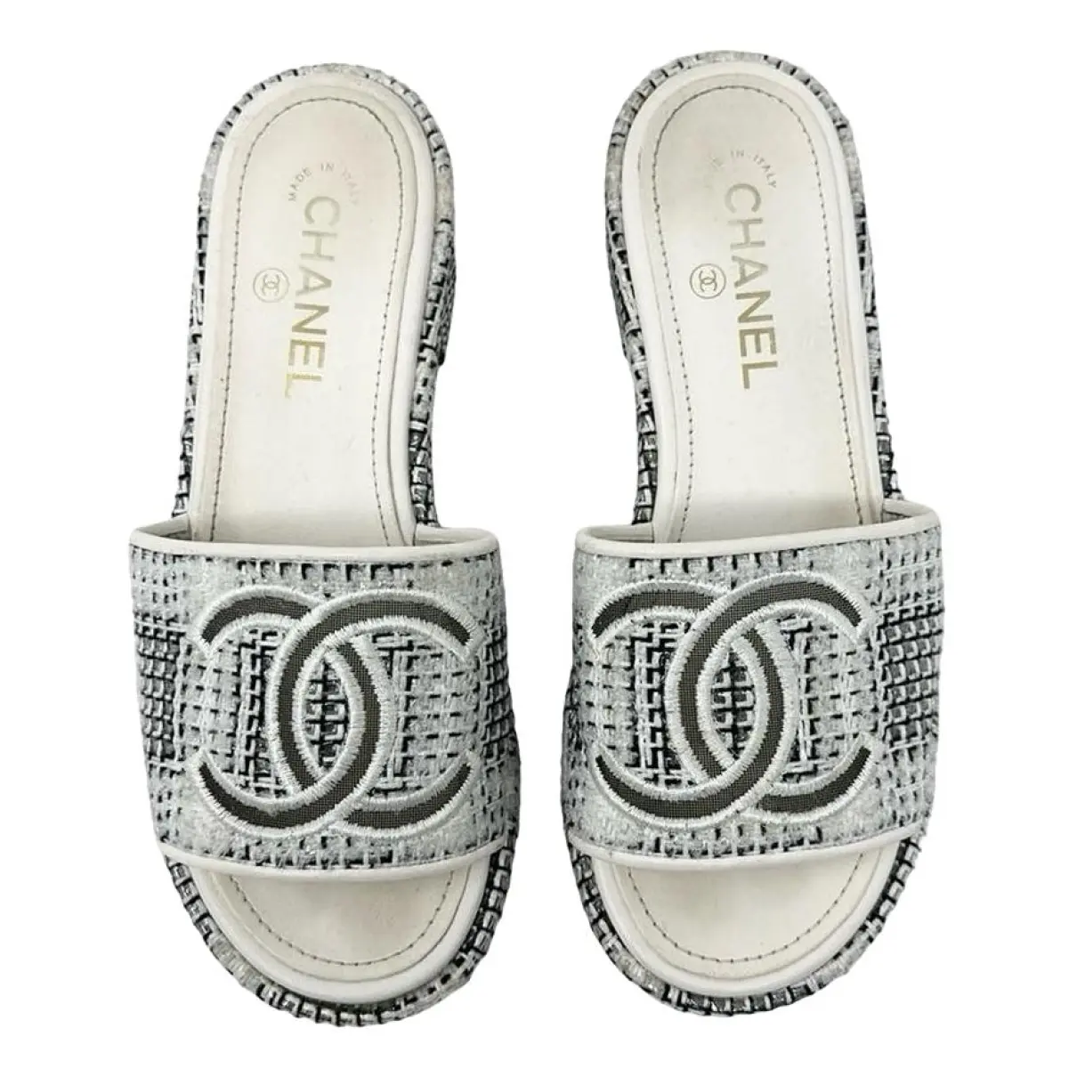 Tweed sandal Chanel - Vintage