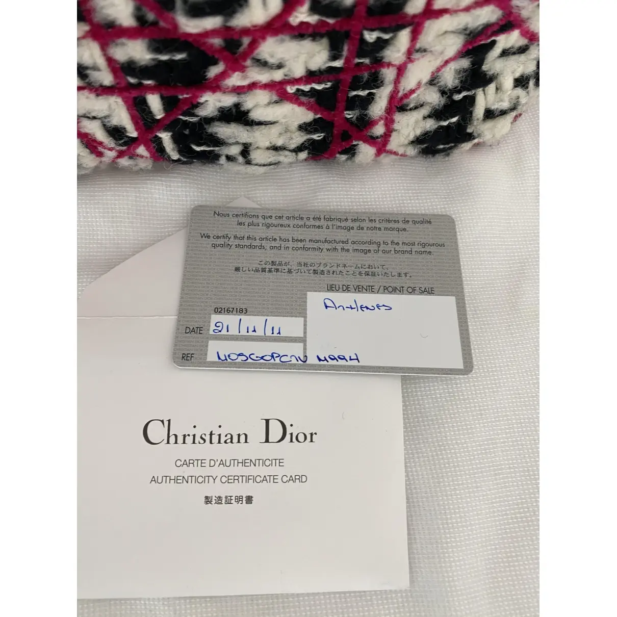 Lady Dior tweed handbag Dior