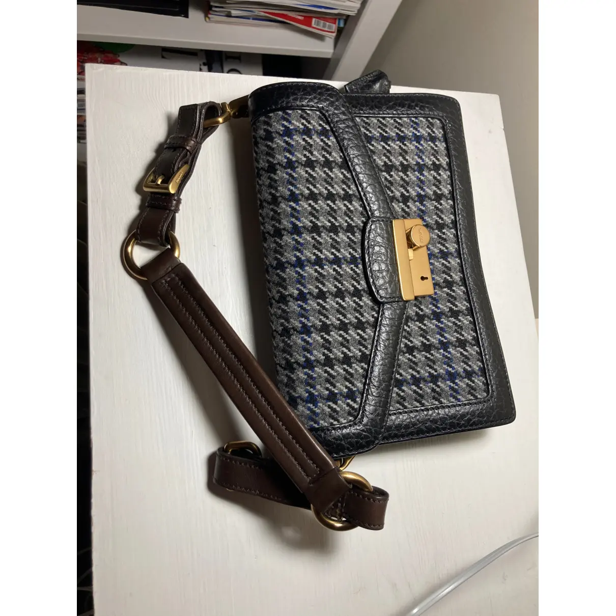 Sound tweed handbag Prada - Vintage