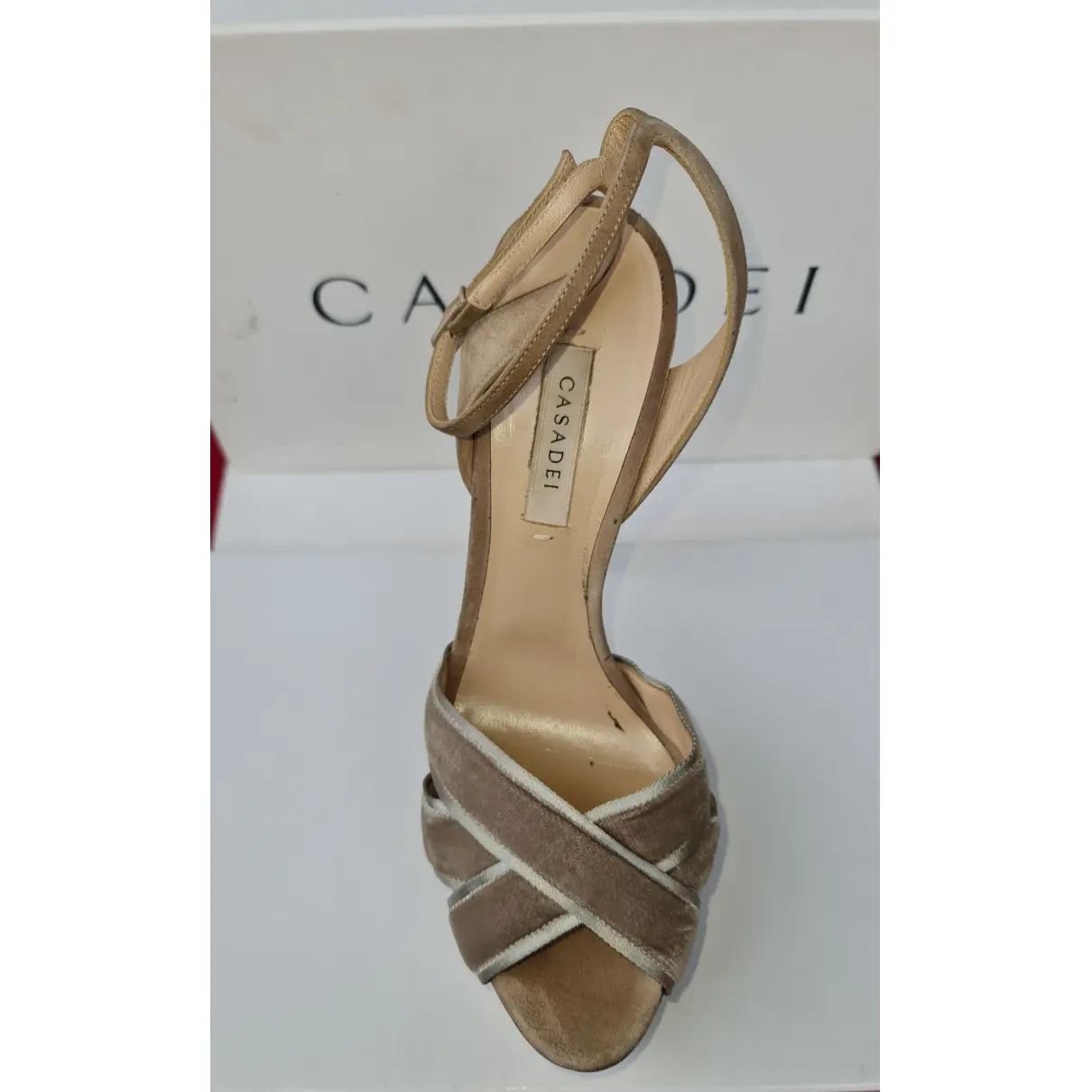 Buy Casadei Velvet sandals online