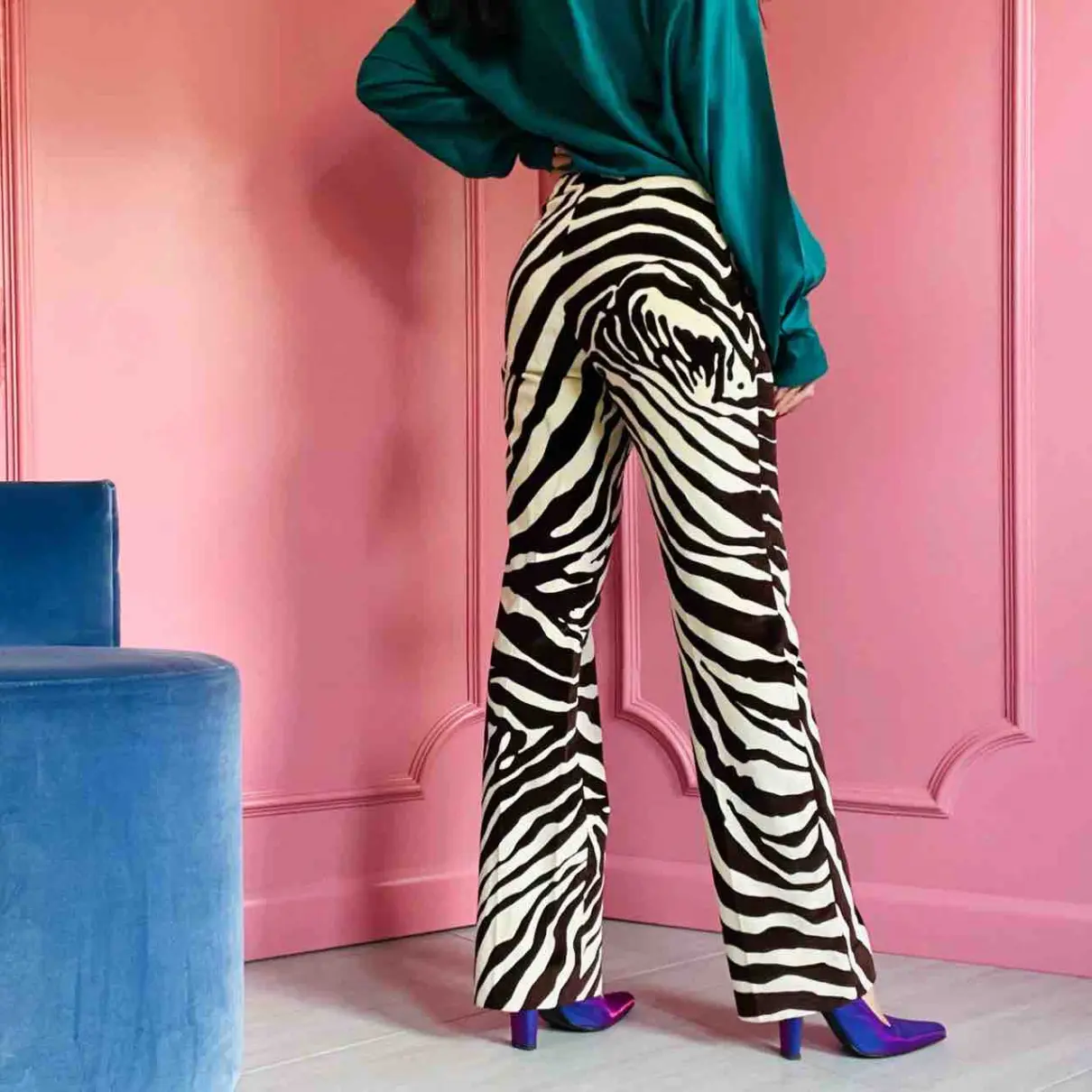 Velvet trousers Dolce & Gabbana - Vintage