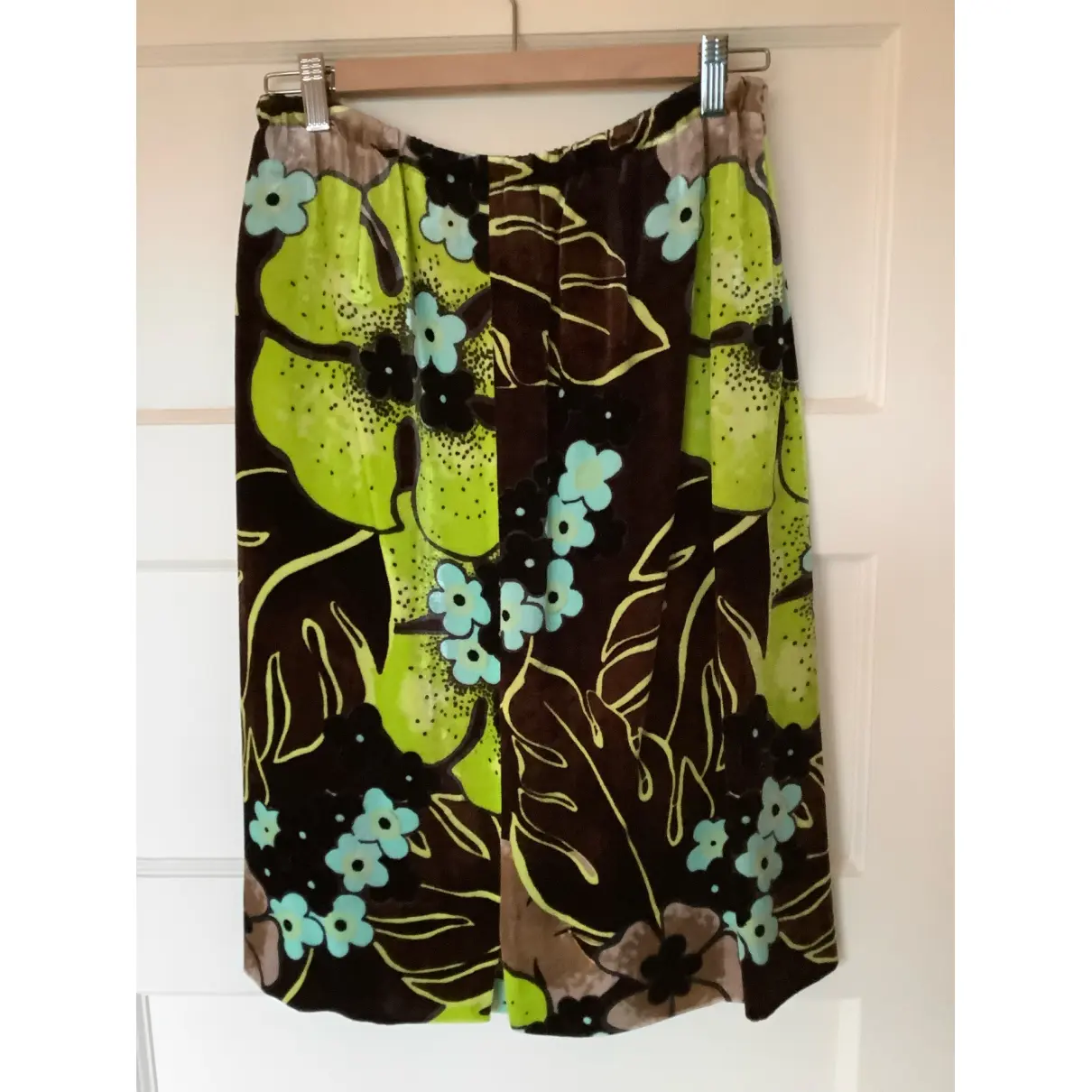 Buy Dries Van Noten Velvet mid-length skirt online