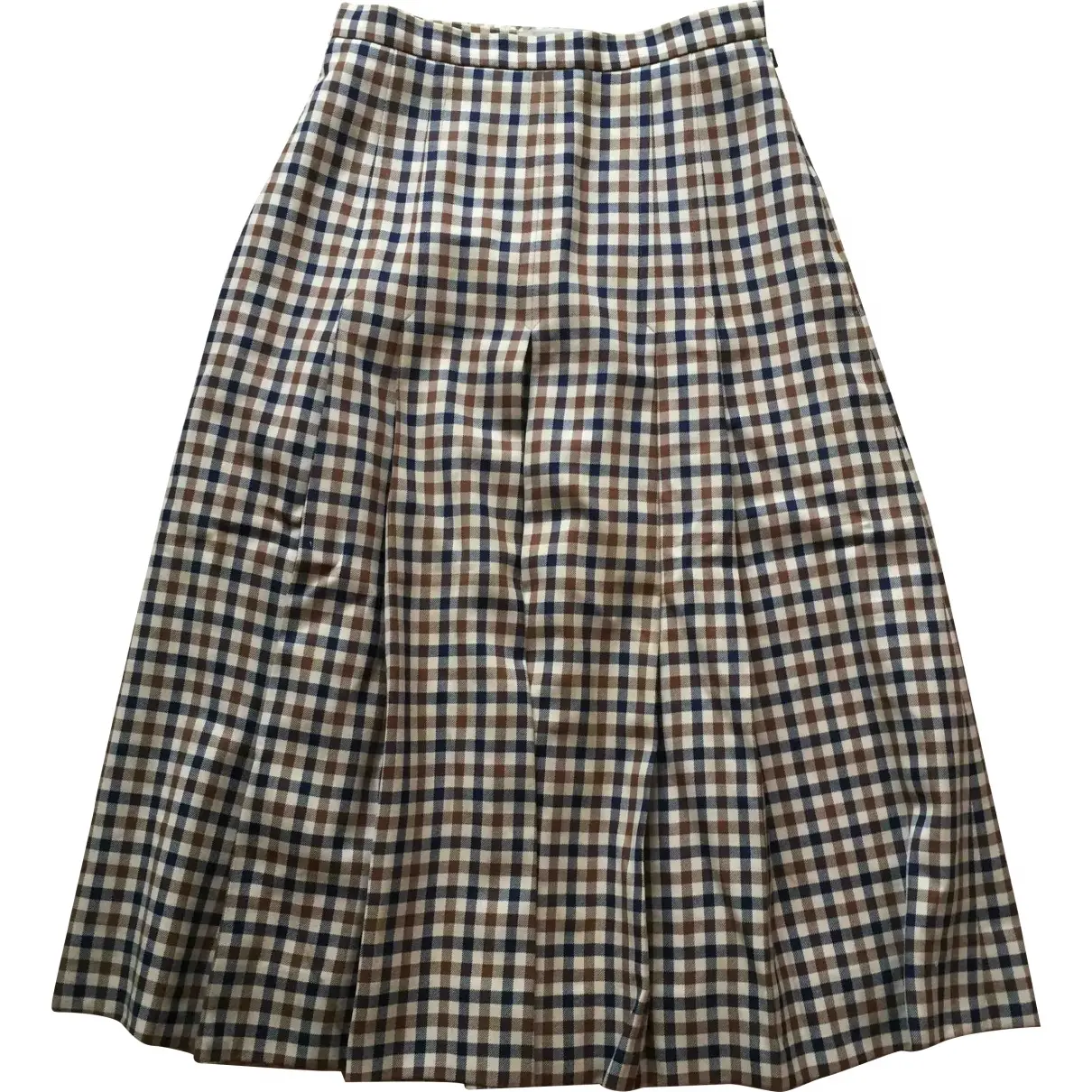 Wool mid-length skirt Aquascutum - Vintage