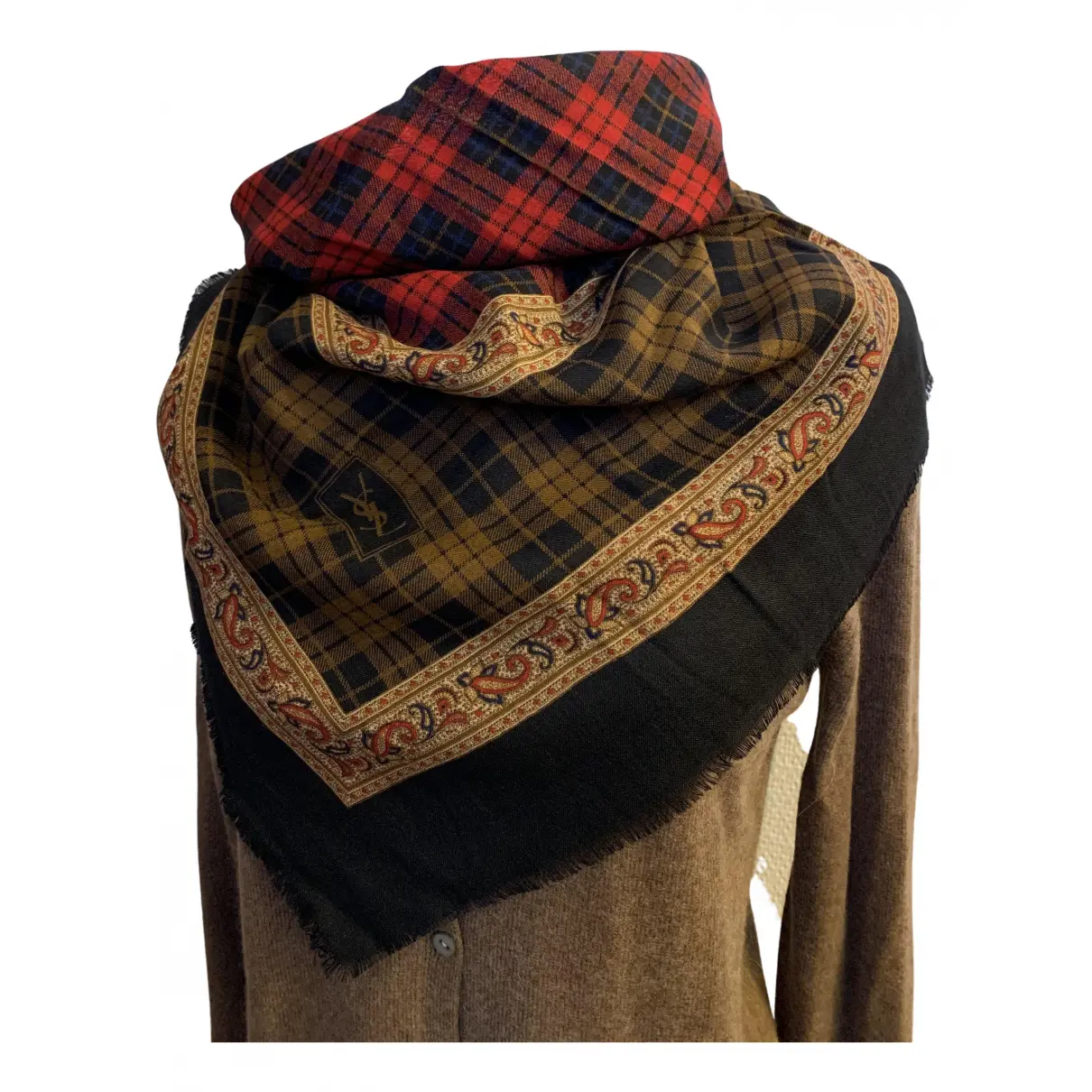 Buy Yves Saint Laurent Wool neckerchief online - Vintage