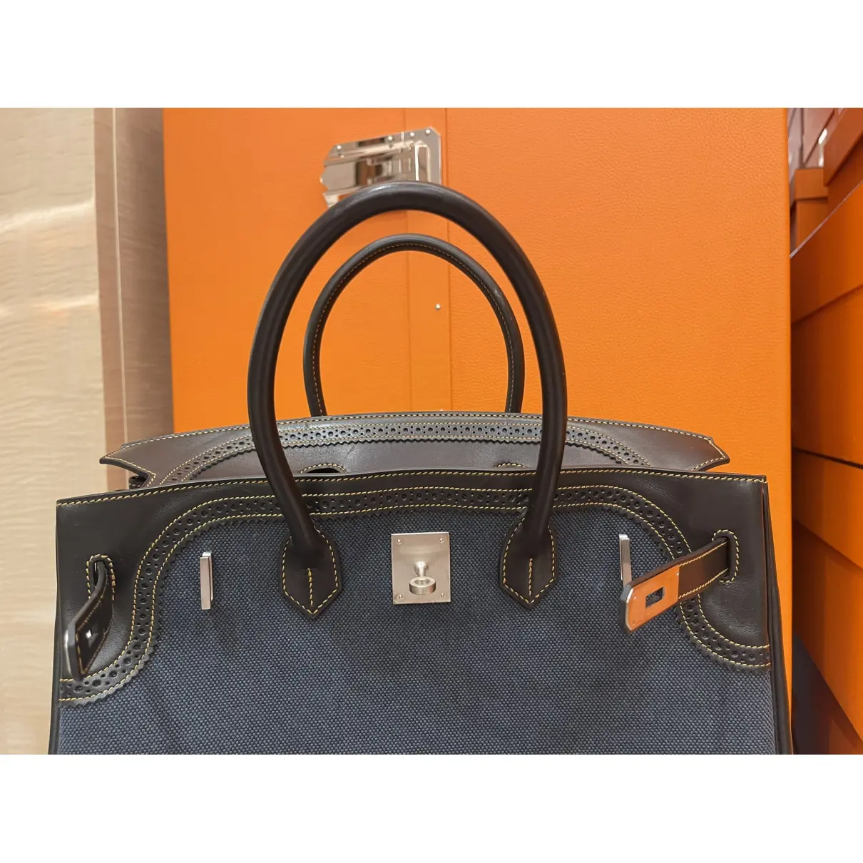 Birkin 35 cloth handbag Hermès