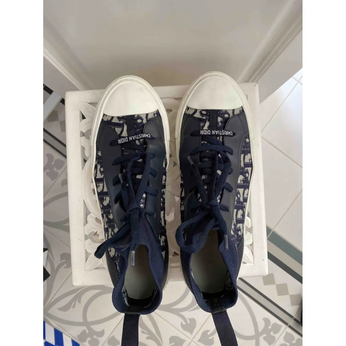 Cloth high trainers Dior Homme