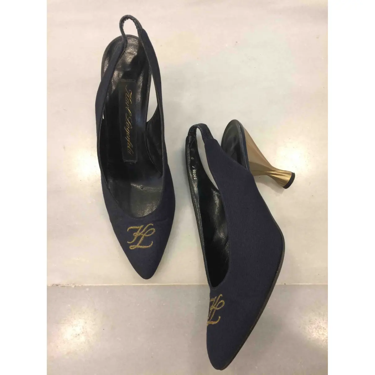 Karl Lagerfeld Cloth heels for sale - Vintage