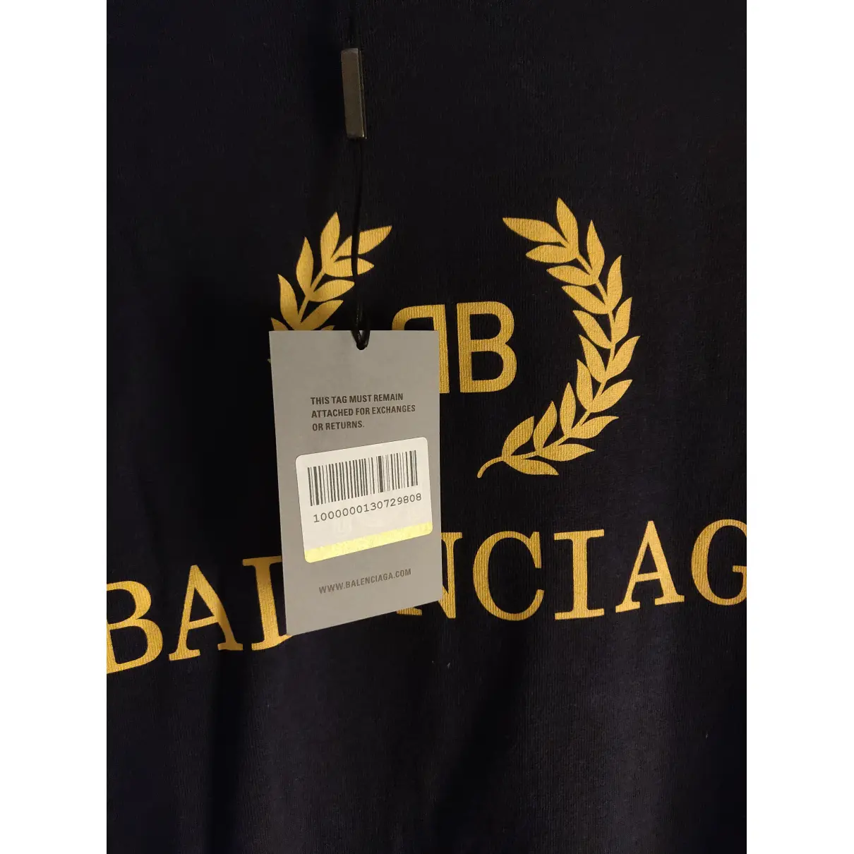 Navy Cotton T-shirt Balenciaga