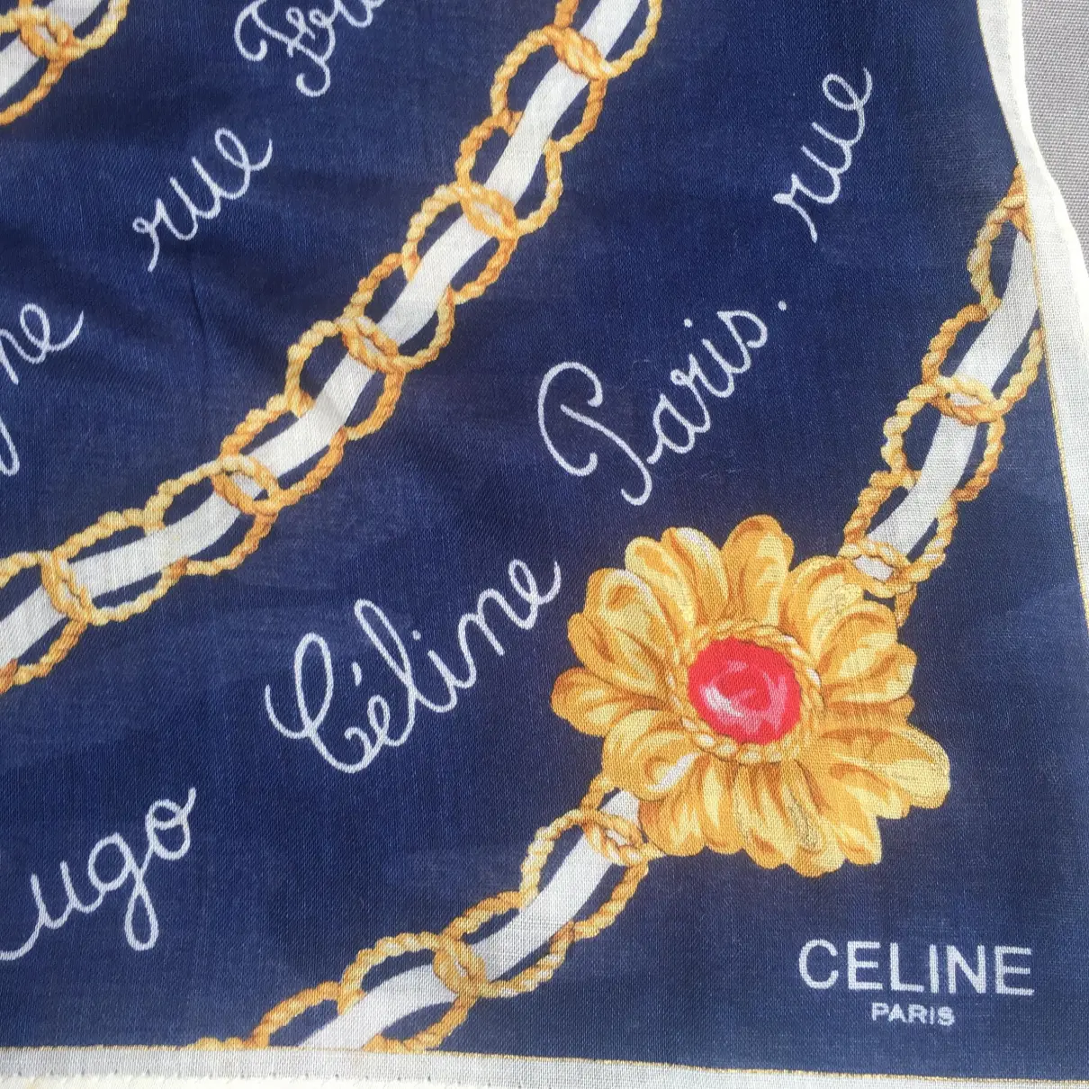 Luxury Celine Silk handkerchief Women