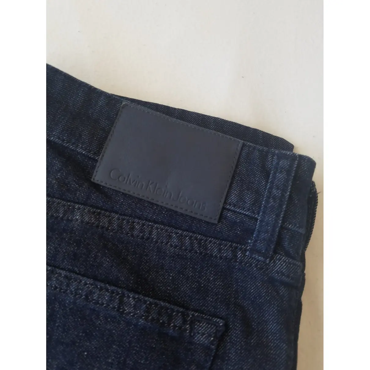 Buy Calvin Klein Navy Cotton - elasthane Jeans online