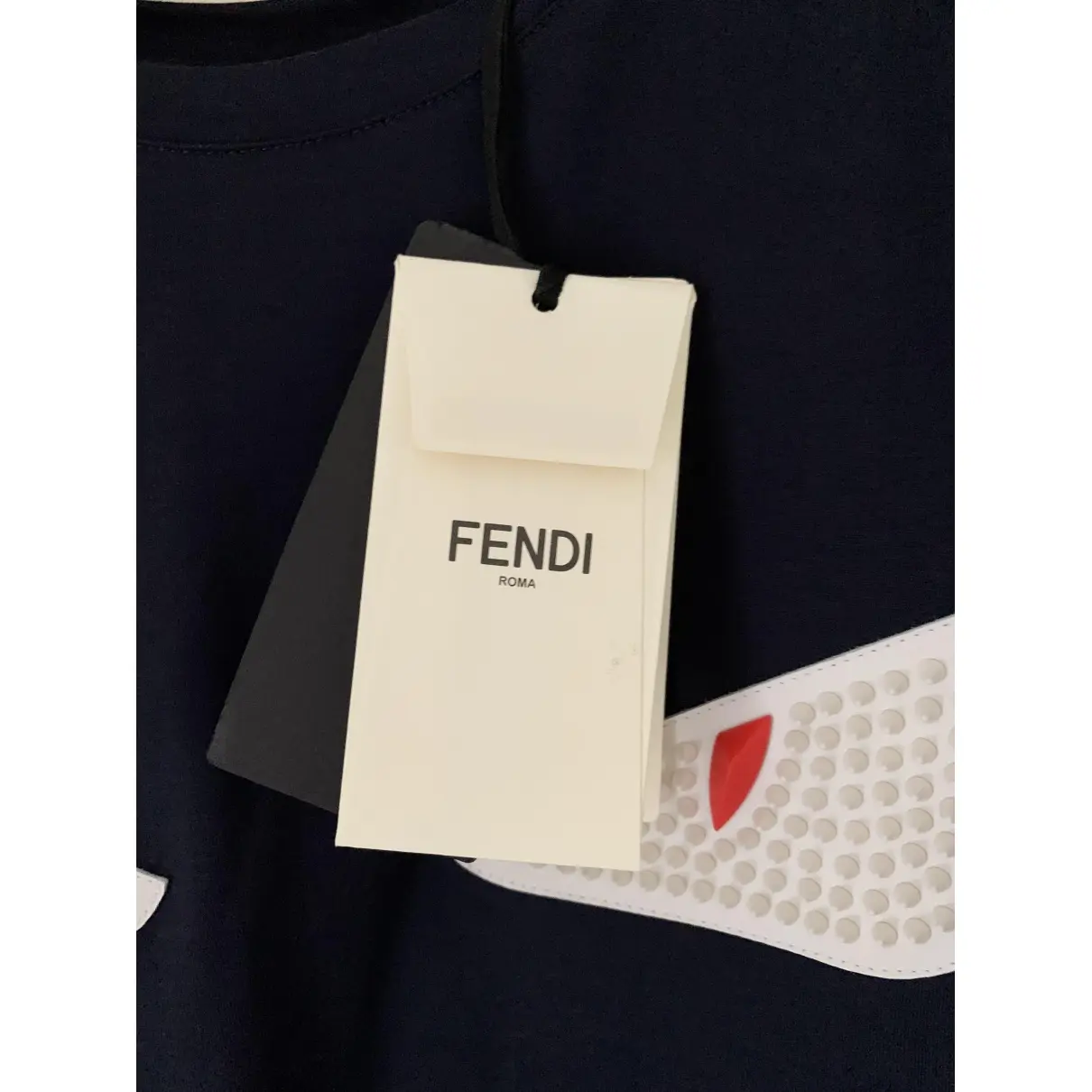 Navy Cotton T-shirt Fendi